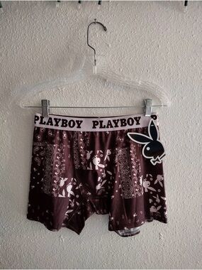 PLAYBOY Brown Bandana-Print Boxer Shorts